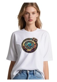 Resim Ogc Pusula Oversize Unisex T-shirt Beyaz 