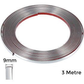 Resim 3EGROUP Yapiskanli Nikelaj Serit Bant Cita 9Mm 3 Metre Krom 