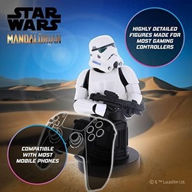 Resim Cableguys Cable Guys - Star Wars Imperial Stormtrooper Gaming Accessories Holder & Phone Holder for Most Controller (Xbox, Play Station, Nintendo Switch) & Phone 