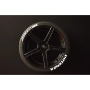 Resim Kom Auto Bridgestone Potenza Beyaz Kalıcı Lastik Yazısı Bridgestone Potenza Sticker 4 Kit 