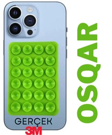 Resim Osqar Telefon Tutucu Ahtapot Vantuz Gerçek 3m Yapışkanlı Yeşil 