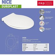 Resim NKP Nice Duroplast Yavaş Kapanan Klozet Kapağı Metal Menteşe Üstten Sıkmalı 