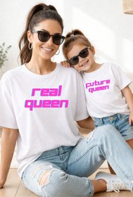 Resim genosha Anne Kız 100% Pamuk T-shirt Mama Mini Mother Daughter TEKLİ FİYAT 