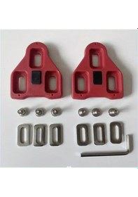 Resim Hangfox Spd Ve Look Sistemi Uyumlu Bisiklet Ayakkabı Kilidi, Dağ Ve Yol Bisikletleri İçin Dayanıklı Metal Kilitleme Aksesuarı Çok Renkli 