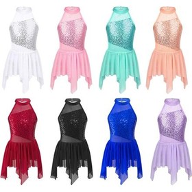 Resim Bordo Kızlar Bale Dans Elbise Payet Kesme Geri Leotard Lirik Dans Kostümleri Çağdaş Jimnastik Leotard Bordo 