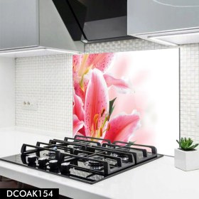 Resim Olinpa Cam Ocak Arkası Koruyucu | Çiçek Desenli 