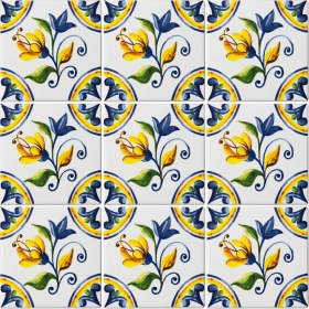 Resim Can Seramik 10*10 cm CÇ-110 Kütahya Seramik - Çini Karo ( 5'li 1 Paket ) 