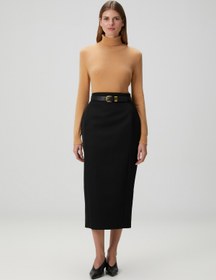 Resim Wardrobe Nyc x Rosie Huntington Whiteley Siyah Midi Kalem Etek 