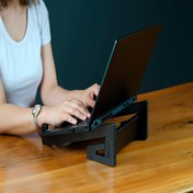 Resim Mercan Siyah Taşınabilir-ergonomik Macbook/laptop Standı 