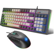 Resim Geeksen Hxsj V600+a905 Rgb Aydınlatmalı Oyun Klavye Ve Mouse Seti - 7200dpı, Makro Programlama, Ergonomik Tasarım 