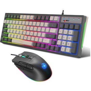 Geeksen Hxsj V600+a905 Rgb Aydınlatmalı Oyun Klavye Ve Mouse Seti - 7200dpı, Makro Programlama, Ergonomik Tasarım