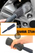 Resim Toptanhane Mikrofiber Jant Temizleme Fırçası Davlumbaz Lastik Temizliği Çizmez Yumuşak Kıllı Detaylı Temizlik 
