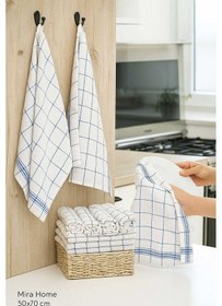 Resim 10 Lu Lüks Bulaşık Kurulama Bezi Ve Mutfak Peçetesi 50x70 Cm Daily Beyaz Renkli 