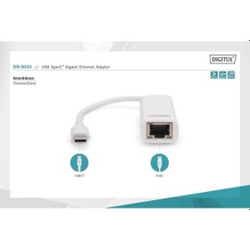 Resim Digitus Dn-3024 Usb Type-c Gigabit Ethernet Adaptörü 