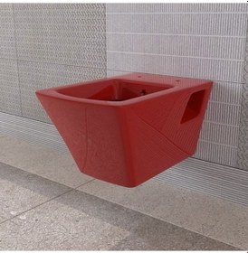 Resim Lucco Loop 53 CM Asma Klozet Kırmızı 