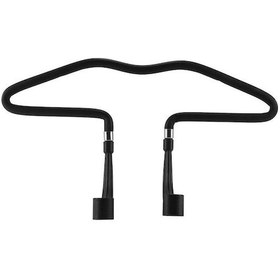 Resim Aubyhe Oto Arka Pencere Çelik Giysi Asıcı - Çok Amaçlı Sıralama Organizasyon Aleti Siyah 450x250mm 