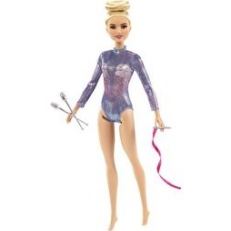 Resim Barbie Kariyer Bebekleri Ritmik Jimnastikçi Sarışın GTN65 