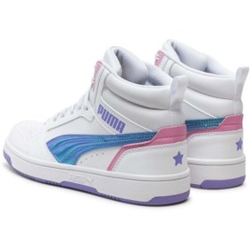 Resim Puma Rebound V6 Mid Bouncy Sky Jr 398725-01 Boğazlı Unisex Spor Ayakkabı BEYAZ 