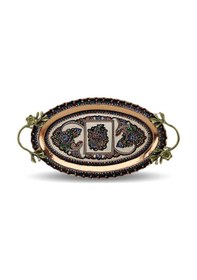 Resim Lüx Gül Çiçek Bakır 2 Li Kahve Takımı 