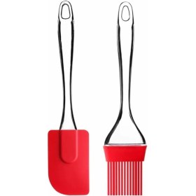Resim Store Spatula Seti 2in1 // Isıya Dayanıklı & Bpa Içermez // 2 Parça Yapışmaz, Pişirme, Karıştırma, Yağlama ve Sonrası - Bulaşık Makinesinde Yıkanabilir Mutfak Gereçleri Çok Renkli Günlük Kullanım 