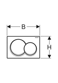 Resim Geberit ALPHA01 Kumanda Paneli 2 Kademeli Deşarj İçin Parlak Krem 