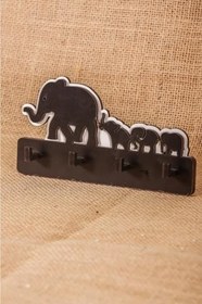 Resim caju art & decoration Dekoratif Sevimli Filler Ahşap Anahtar Askısı Anahtarlık 