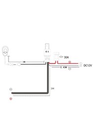 Resim Unichrome 300w 18 Awg Kablo Demeti 15a Off Road Led Açma Kapama 