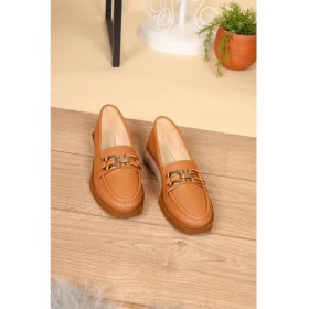 Resim Birikon Tokalı Delikli Loafer Taba 