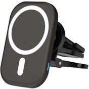 Resim 15w iPhone 12 13 Pro Max Mini Magsafe Kablosuz Araç Şarj Aleti 