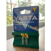 Resim Ata Elektronik Şarj Edilebilir Ince Aaa Varta Aaa 550MAH 2li Blister Telsiz Telefon Pili 