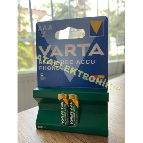 Resim Ata Elektronik Şarj Edilebilir Ince Aaa Varta Aaa 550MAH 2li Blister Telsiz Telefon Pili 