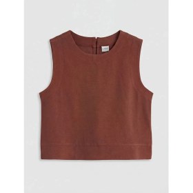 Resim LC Waikiki Lcw Kids Kahverengi Keten Karışımlı Kız Çocuk Pantolon ve Bluz 