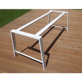 Resim Beyaz Renkte Yemek Masası Ofis Masası Ayağı, Metal Ayak 