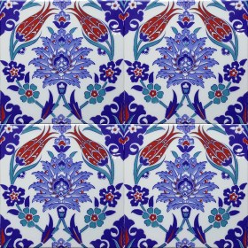 Resim Can Seramik 20*20 Cm Cç4 Iznik Çini Karo 5' Li 1 Paket 