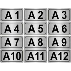 Resim Metal Kapı,Masa,Dolap Numaras 7x12 cm 