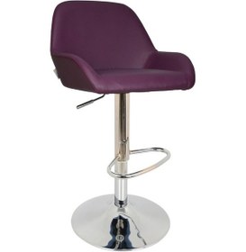 Resim Bürocci Texas Bar Taburesi - Mor Deri - 9506S0124 Çok Renkli 
