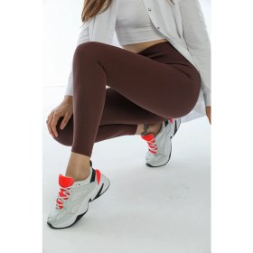 Resim Domoda Yüksek Bel Fitilli Toparlayıcı Kaşkorse Örme Tayt 