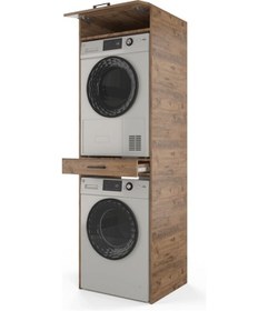 Resim Çamaşır Makinesi Dolabı 005 - Atlas Çam 