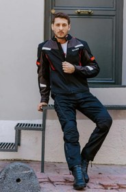 Resim Scudo Madrid Siyah Erkek Motosiklet Ceketi 