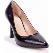 Resim Dagoster Dza07-388451 Siyah Rugan Stiletto Topuklu Kadın Ayakkabı 