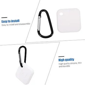 Resim BESTonZON Silikon Kılıf Takip Cihazı Kılıfı Beyaz Metal Pro Çizilmez Kapak Tampon Kılıf 