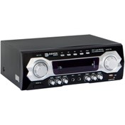 Resim Denox Logic 802 Çift Telsiz Mikrofonlu 120watt Stereo Amfi Mikser 