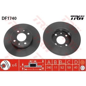 Resim Trw FREN DİSKİ ARKA ALFA 145 146-155 1.4 1.6 1.7 1.8 1.9 2.0 2.5 92- 