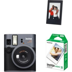 Resim Instax Mini 41 Fotoğraf Makinesi 10'lu Film ve Mıknatıslı Çerçeve Seti 