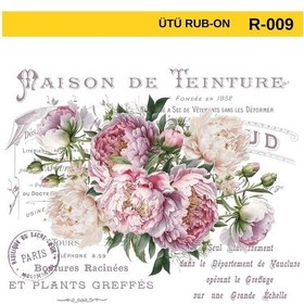 Resim Ütü İle Rub On Transfer Kağıdı R-009 30x30 Cm 