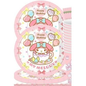 Resim Tabak My Melodi-kuromi 8li Karton Tabak +3 