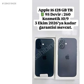 Resim Apple iPhone 16 İkinci El TR | 128 GB | Siyah 