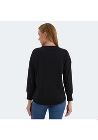 Resim Slazenger VITAL Oversize Kadın Oversıze Siyah Sweatshirt 