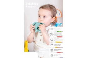 Resim Tp Buğz Koyu Yeşil Bebek Silikon Diş Kaşıyıcı 