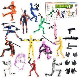 Resim 6 adet Artiküle Eylem Figür Seti, 3D Trendy Trendy Oyuncak Modelleri, Hareketli Eklemeler, DIY Montaj, Numaralı Portreler, Masaüstü Dekorasyonlar, Çeşitli Silahlar İçerir, Noel / Cadılar Bayramı Hediye Seti, 13 Renk Rastgele Seçilmiştir 